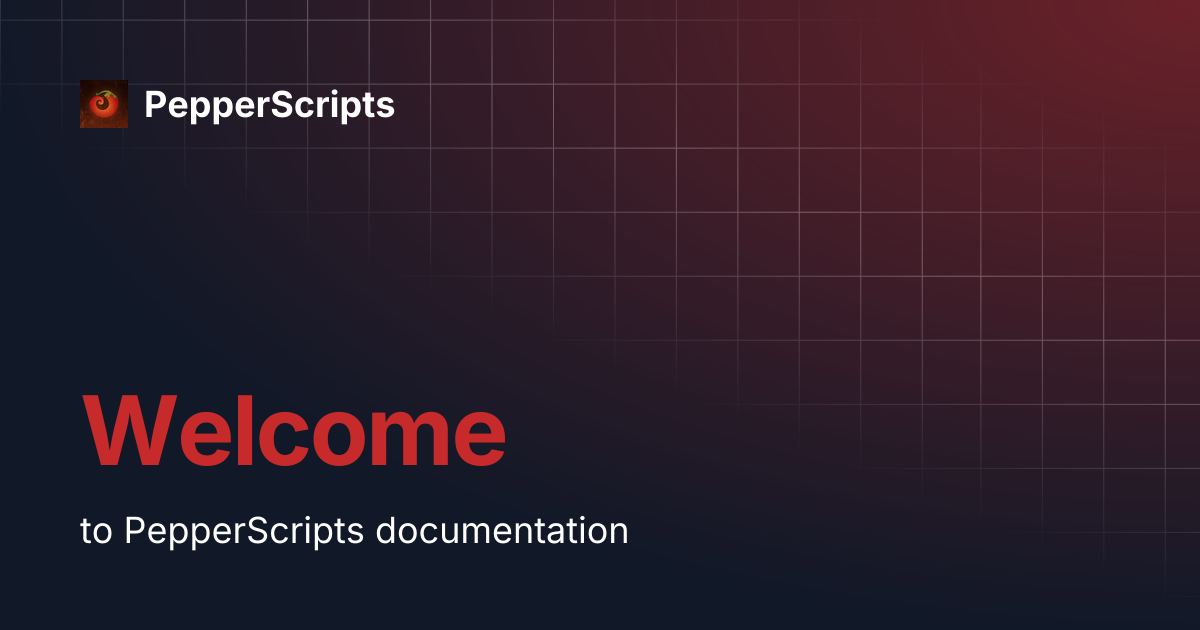 Welcome | PepperScripts
